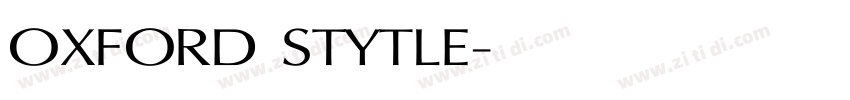 OXFORD STYTLE字体转换